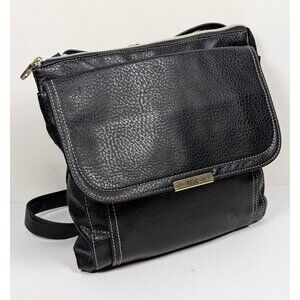 RELIC Crossbody Purse Messenger Bag Handbag Shoulder 12x11" Pockets Black Vegan
